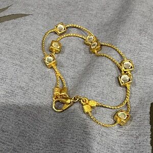 Gold-Tone Crystal Station Bracelet - Women Jewelry